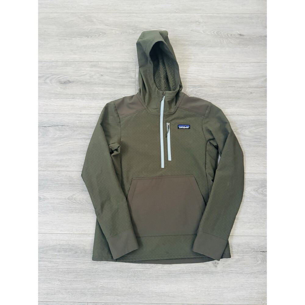 PATAGONIA R2 Cross Strata Hoody Jacket Pullover Pine needle Green Small - Picture 9 of 9